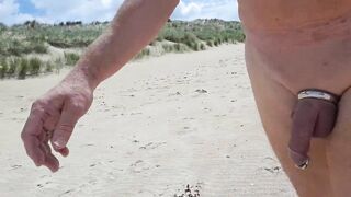 Nice nude walk along the beach - 8 image