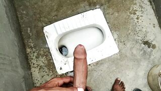 Big cock pissing and masturbation in bathroom - 3 image