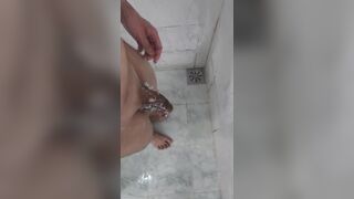 Cleaning my dick in the shower - 2 image