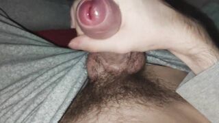jerking off during the night and cumming - 4 image