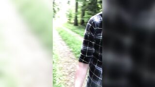 Playing with my dick in the woods - 10 image
