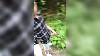 Playing with my dick in the woods - 4 image