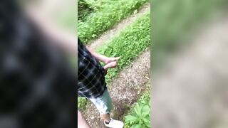 Playing with my dick in the woods - 8 image