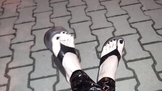 sexy feet and latex flip flops - 7 image