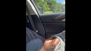 Jerking off in car in a parking lot - 1 image