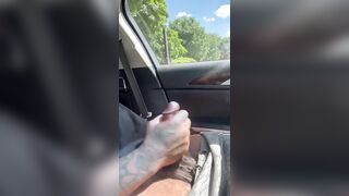 Jerking off in car in a parking lot - 3 image