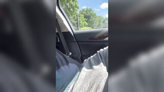 Jerking off in car in a parking lot - 4 image