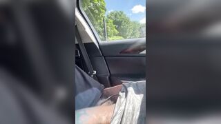 Jerking off in car in a parking lot - 6 image