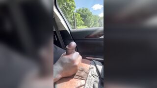Jerking off in car in a parking lot - 7 image