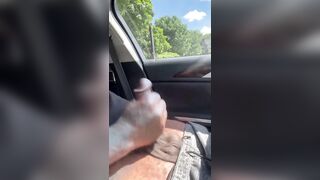 Jerking off in car in a parking lot - 9 image