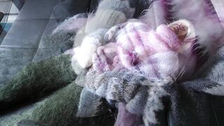 Sweater Fetish Pink Mohair Turtleneck Jumper - Chase Pike - with cum shot - 2 image