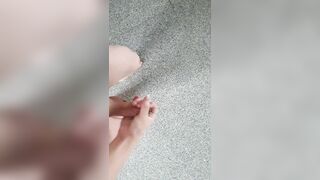 Korean Masturbating Naked In The School Corridor. - 4 image