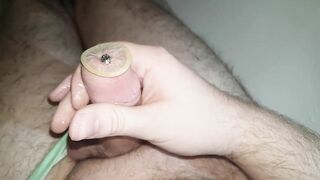 Rolling condom into urethra, urethral sounding, Close Up - 9 image