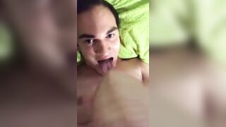 Starchest cums in his own mouth - 2 image
