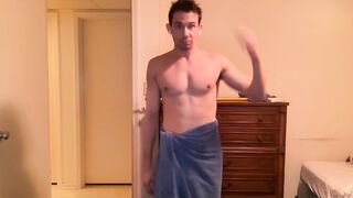 After Shower Sexy Straight Stud Shows Body - 2 image