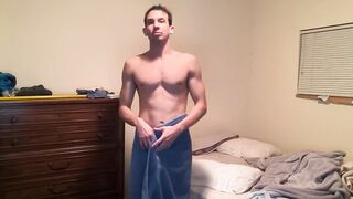 After Shower Sexy Straight Stud Shows Body - 6 image
